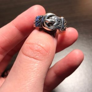 James Avery Floral Belt & Buckle Ring